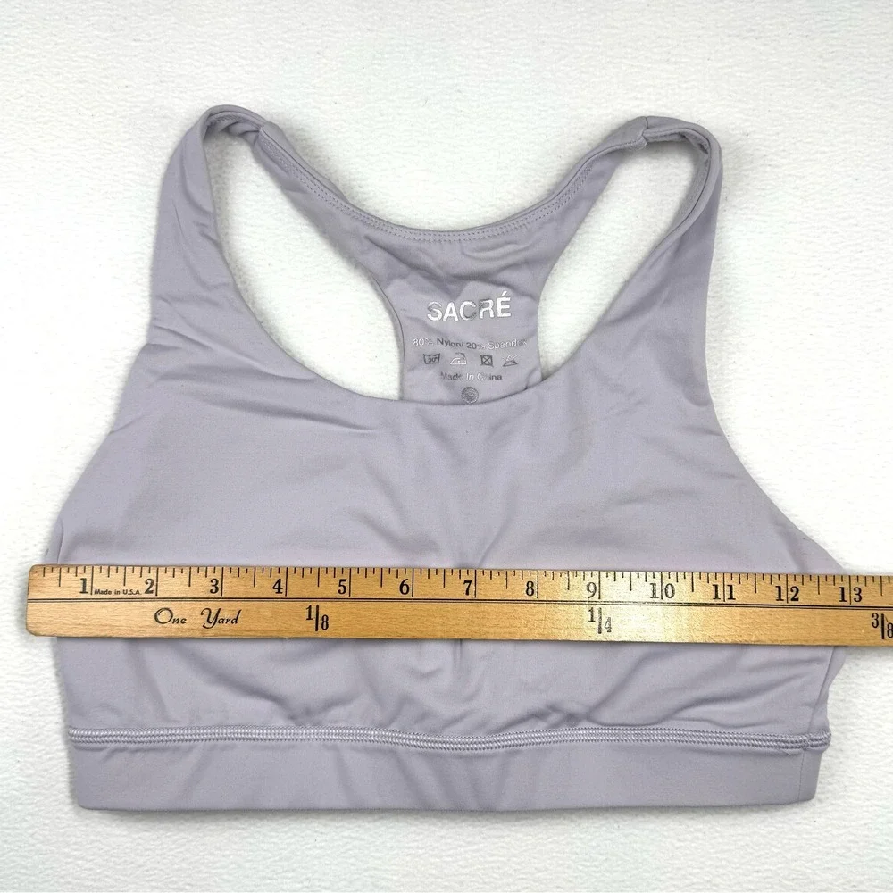 Sacre Lavender Purple Activewear Set Racerback Sports Bra High Waist‎ Leggings S